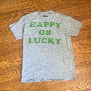 St. Patrick’s day happy go lucky shamrock t shirt